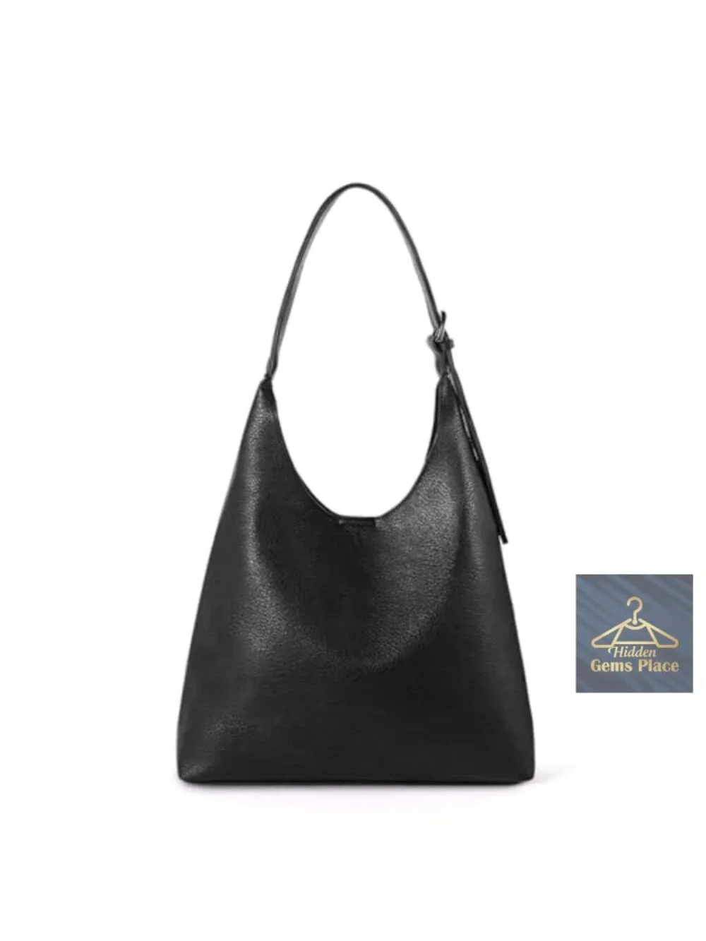 Vegan Leather Slouchy Hobo Bag with Adjustable Strap, Large